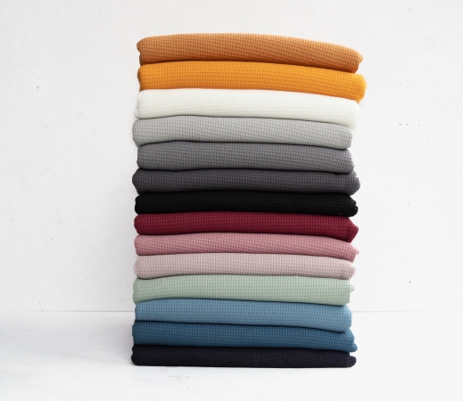 Waffeljersey - Clarissa - gelb